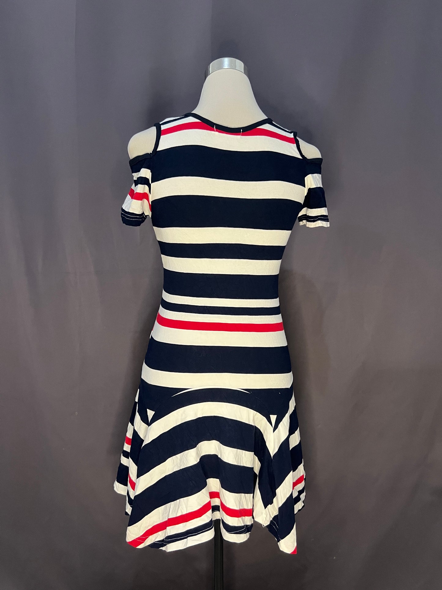 Shuaibaobei White and Red Stripes (Navy Blue)