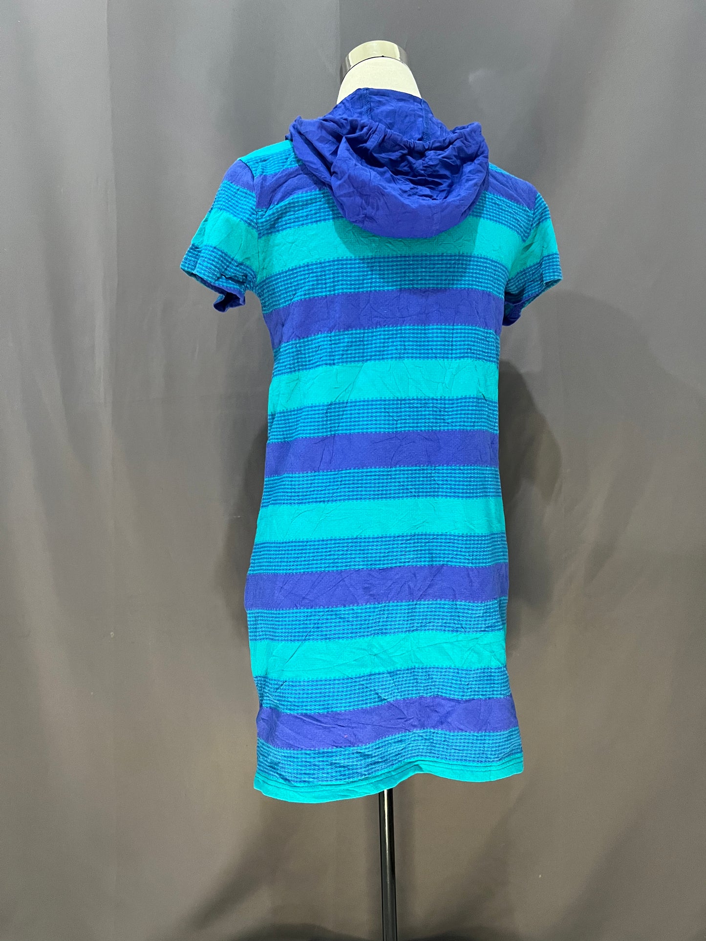 Fashion Stipes with Hoodie (Blue Green)