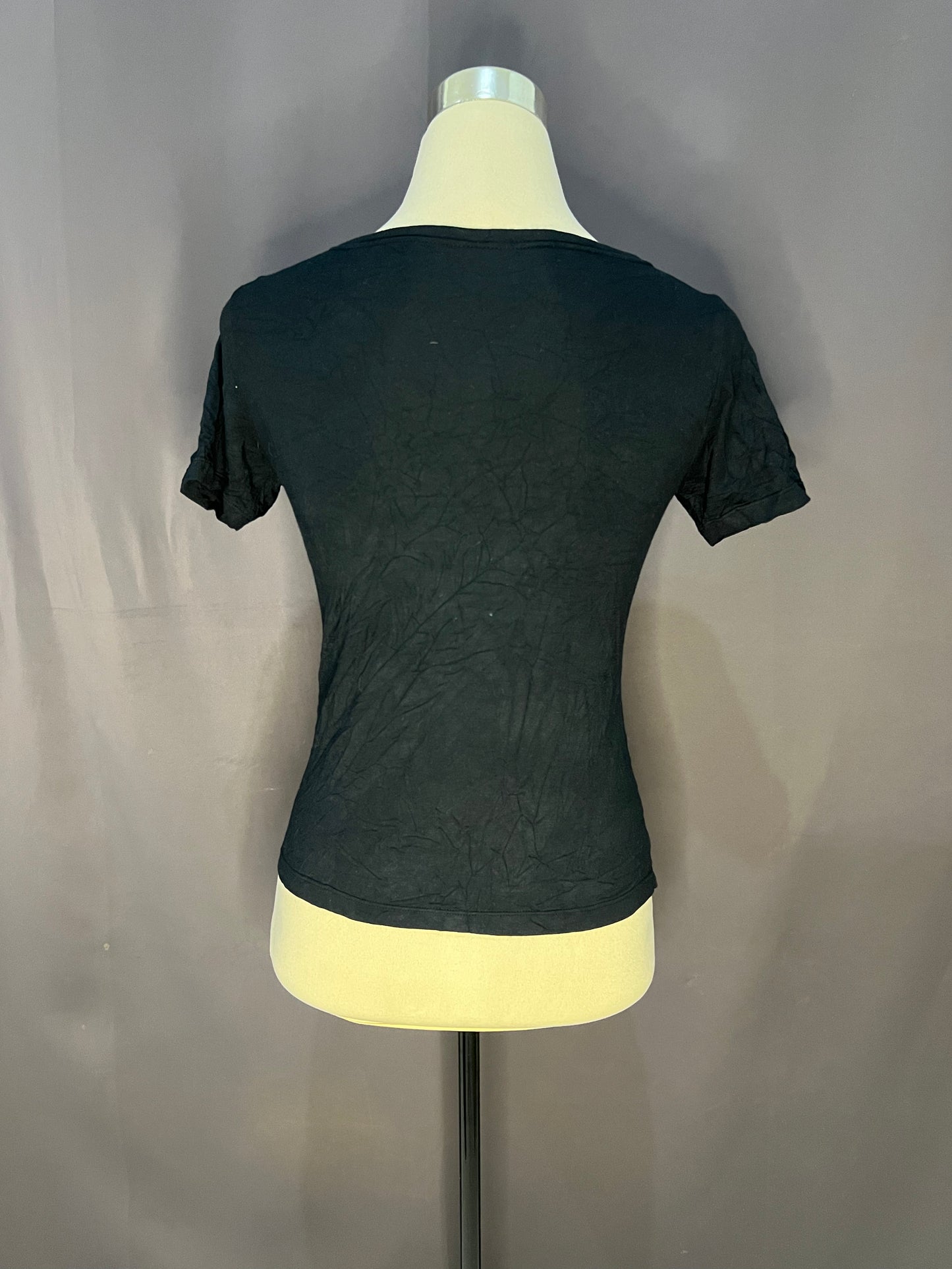 Generic Plain with Pink Neck Line (Black-Cotton)