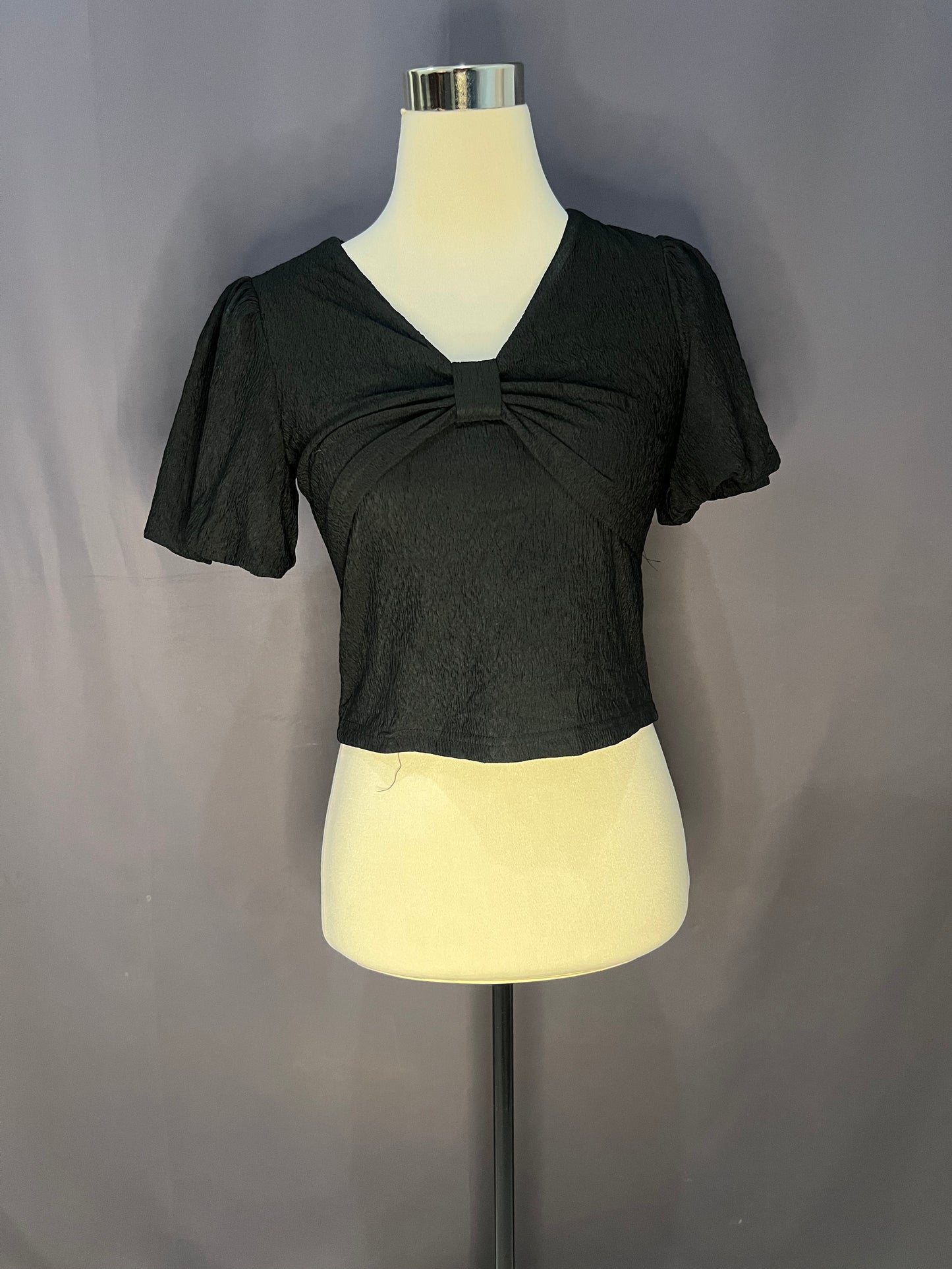 Ultra Modern Ribbon Croptop Dress (Black-Cotton)