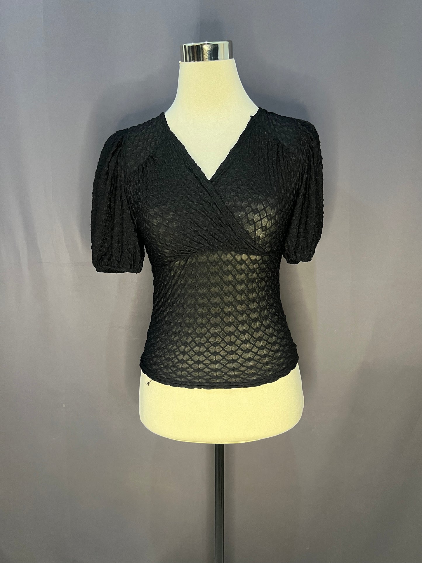 Generic See Through Croptop Dress (Black-Mesh)