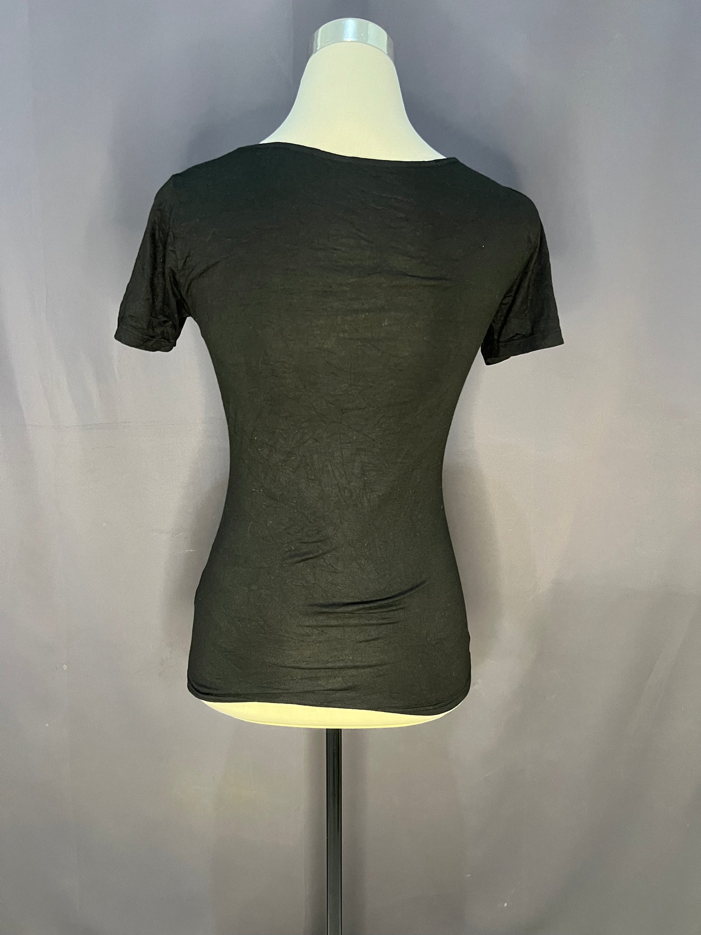 Uniqlo Plain Square Neckline (Black-Cotton)