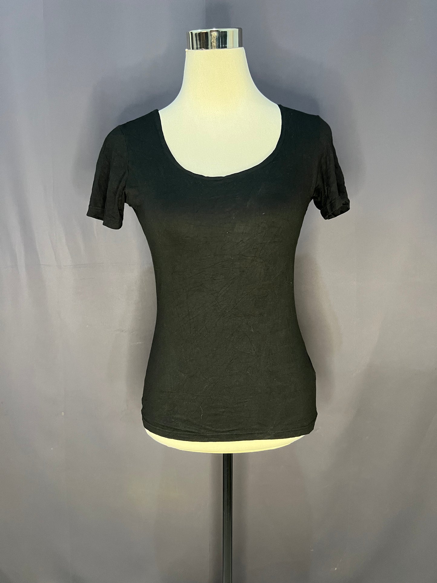 Uniqlo Plain Square Neckline (Black-Cotton)