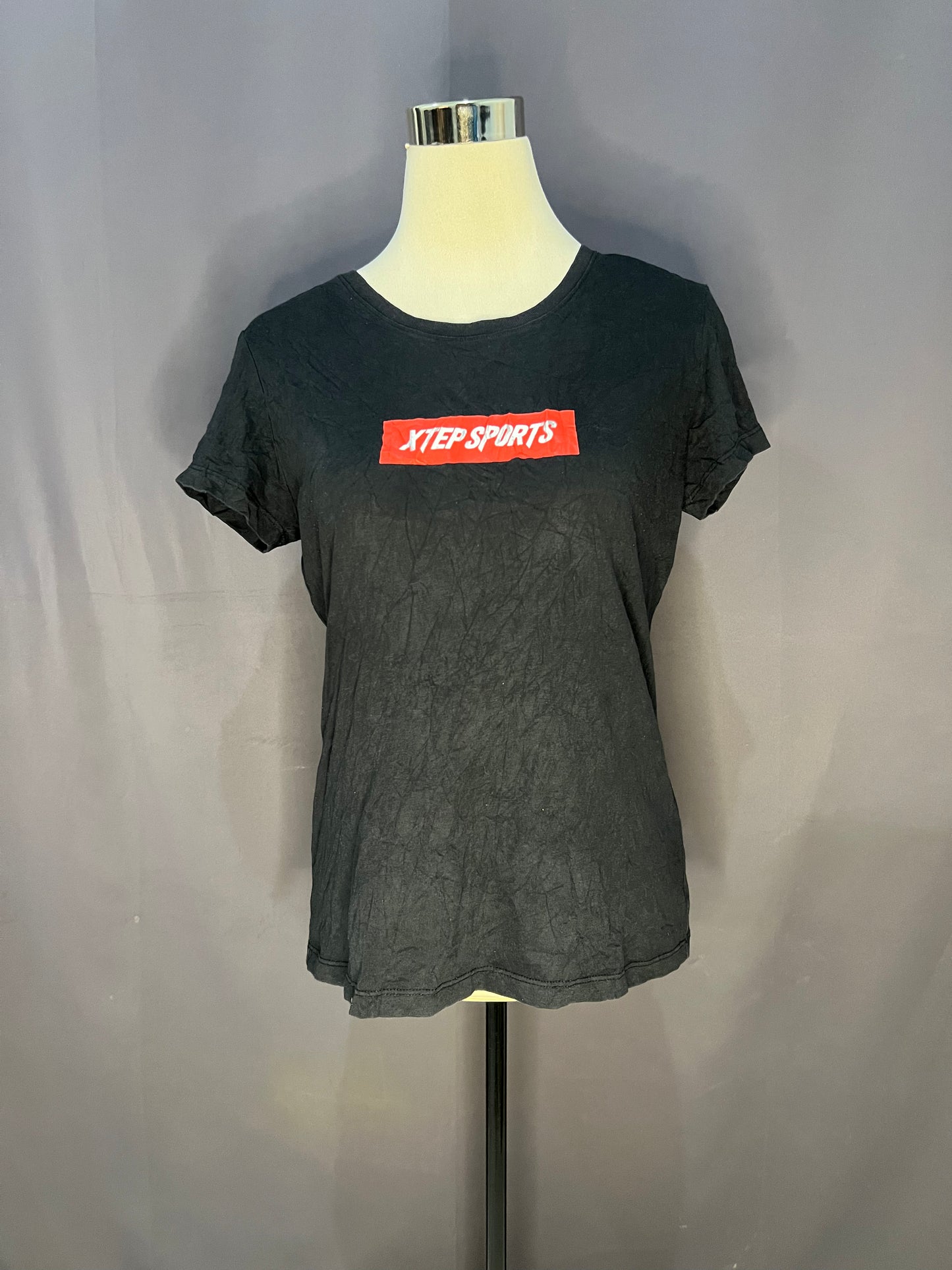 Xtep Sports Plain with Logo (Black-Cotton)