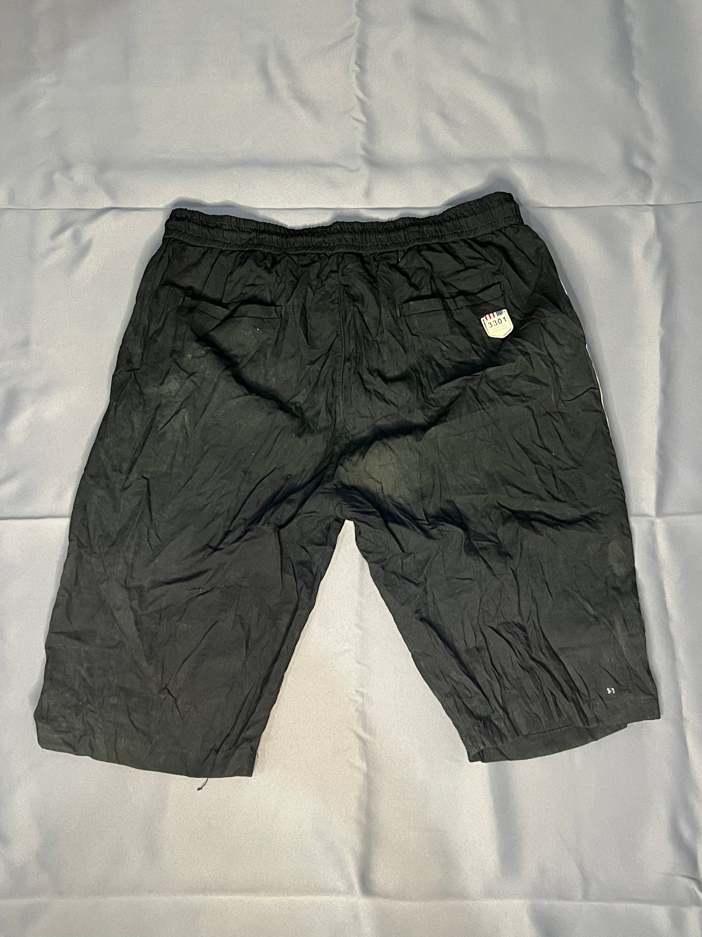 Qibgnianhoi Plain with 2 Stripes Stretchable (Black)