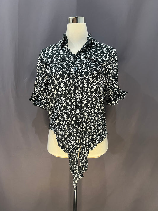 Lab & W White Pattern (Black)