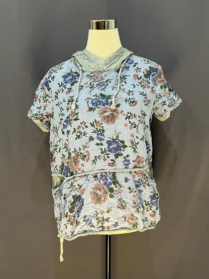 Kaiduo Floral with Hoodie (Blue)