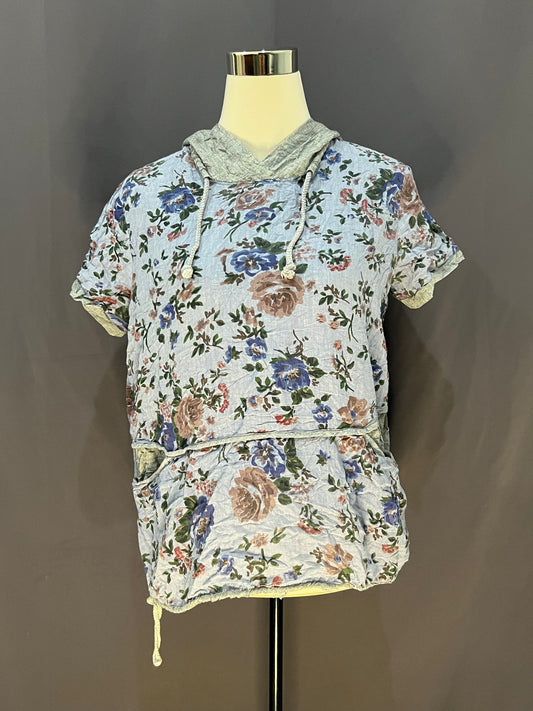 Kaiduo Floral with Hoodie (Blue)
