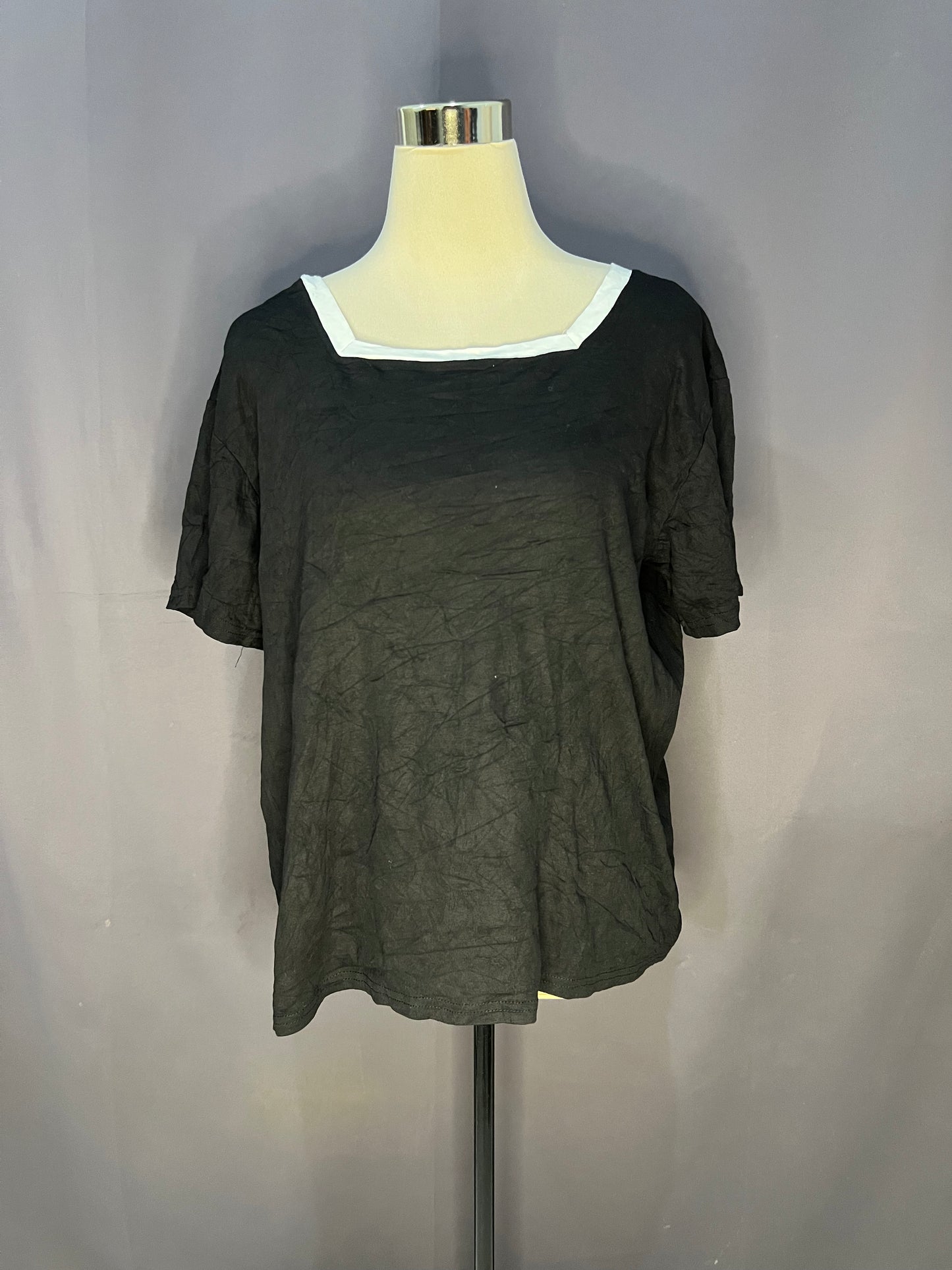 Generic Plain with White Lining (Black-Cotton)