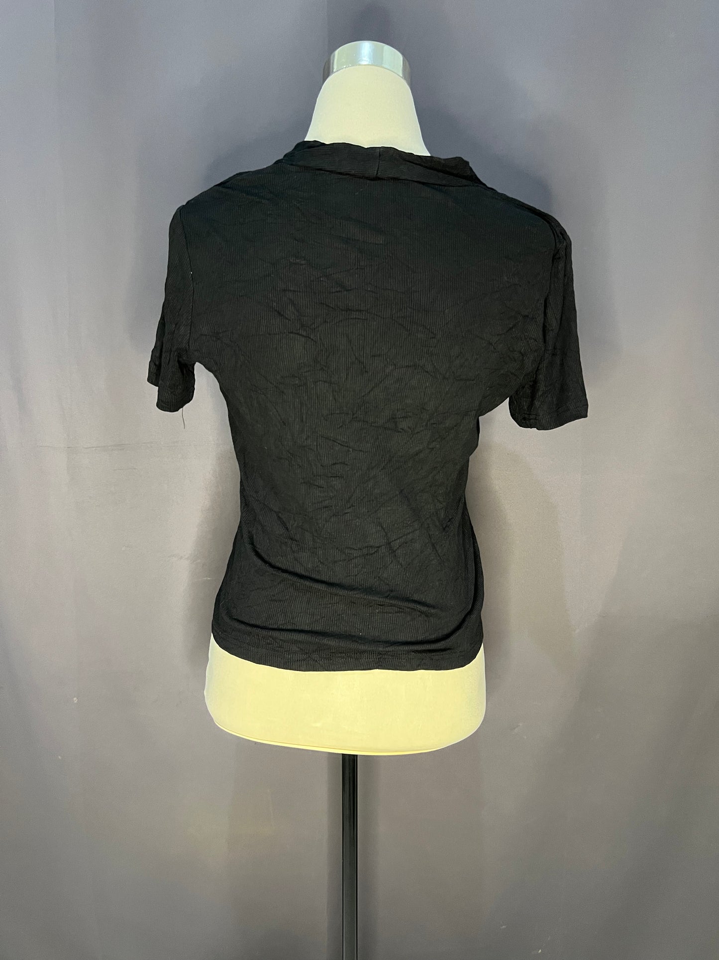 Generic Plain Vneck (Black-Corduroy)
