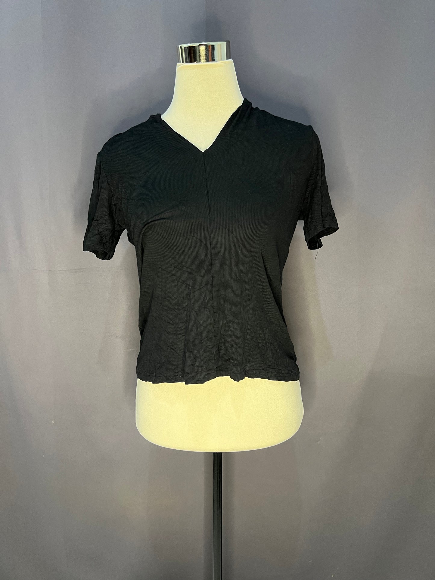 Generic Plain Vneck (Black-Corduroy)