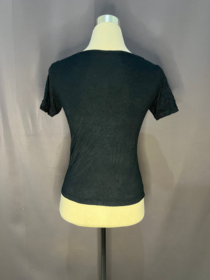 Generic Plain with Pink Neck Line (Black-Cotton)