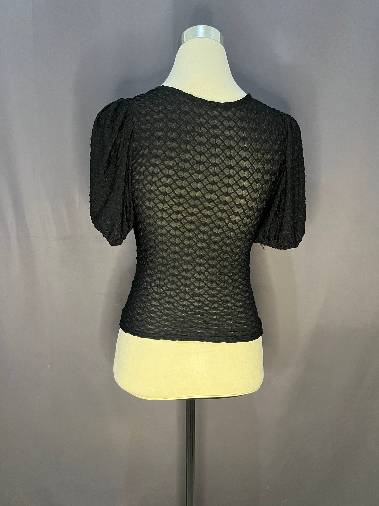 Generic See Through Croptop Dress (Black-Mesh)