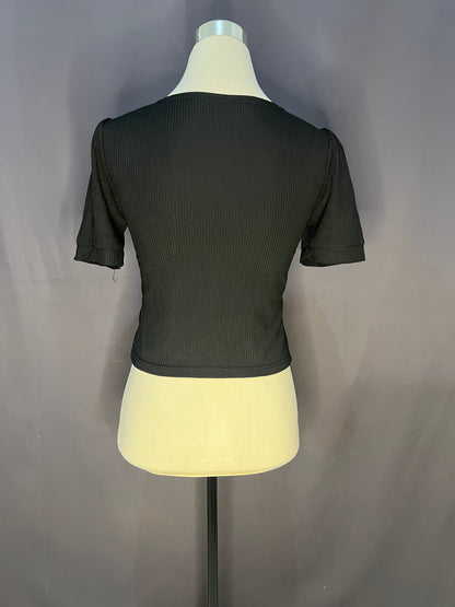 Generic Plain Croptop (Black-Corduroy)