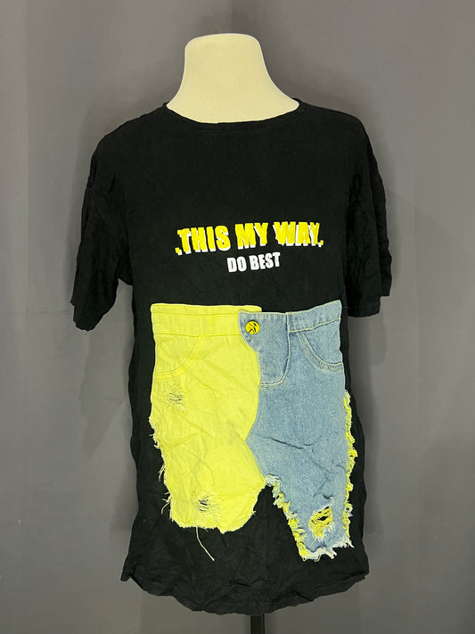 Generic Stitched Jeans (Black-Cotton)